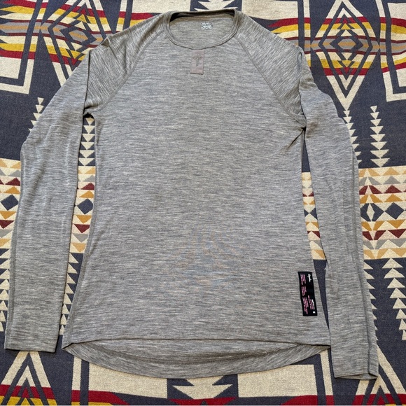 Rapha Merino Wool Base Layer Long Sleeve Grey Medium - Picture 1 of 4